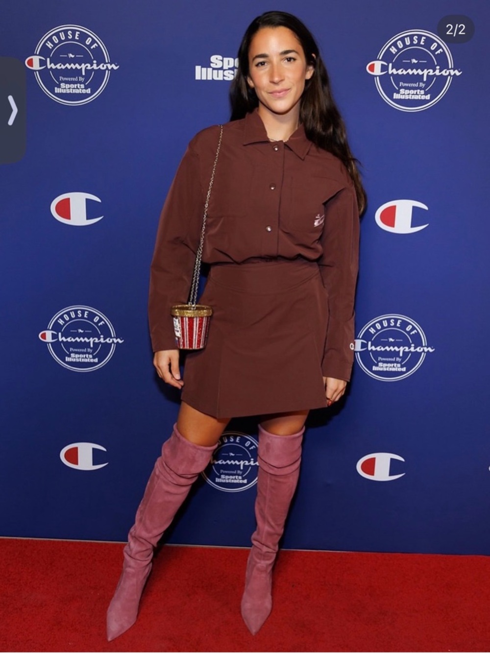 Champion Brown Two-Piece jacket medium & Skort 6 Set